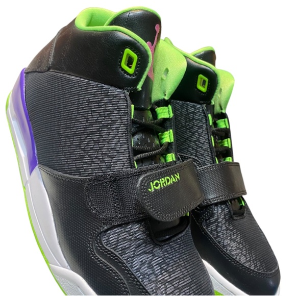 Jordan Flight Club 90\'s Men\'s Black/Green-Purple Sneakers 602661-017 Size 9.5 main image 4